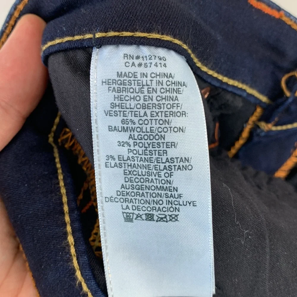 True Religion Women’s 33 Billie Mid Rise Straight Leg Blue Minimal Denim‎ Jeans - Picture 13 of 13